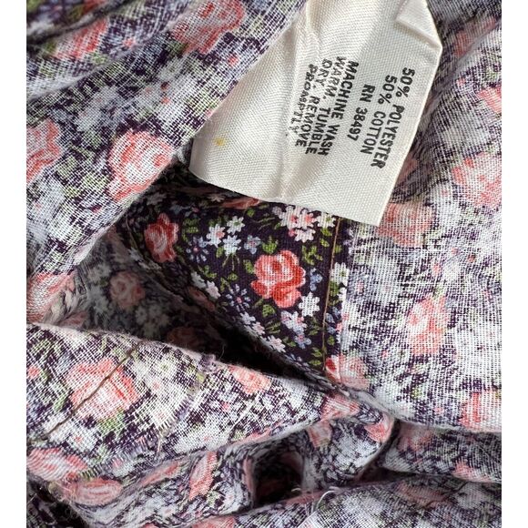 Design House Print 100% Cotton Smock Apron Front Pocket All Over Floral Print - Picture 8 of 8